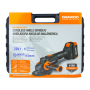 Ъглошлайф акумулаторен безчетков U-FORCE, 125mm, 20V Li-ion комплект с батерия 4Ah + зарядна станция, куфар