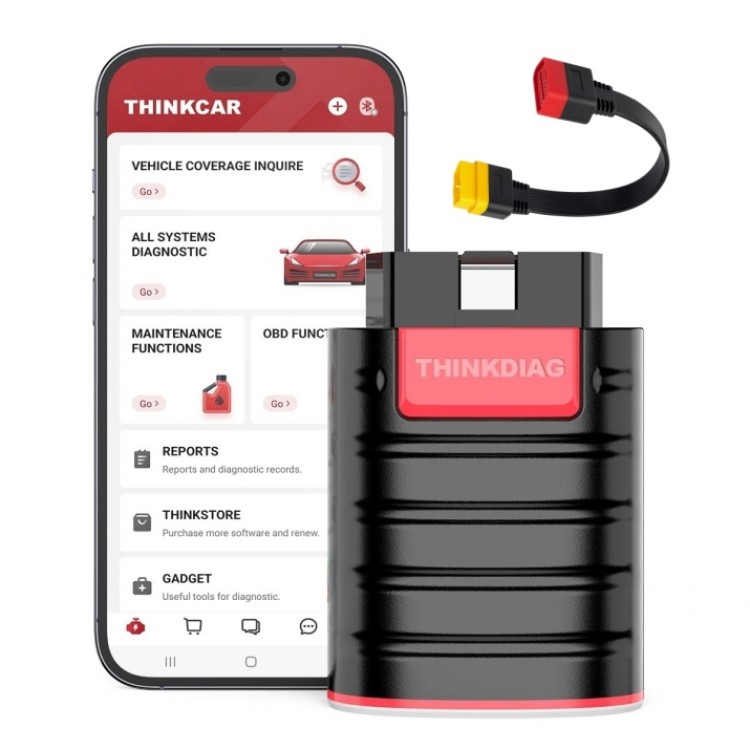 Автодиагностика ThinkCar ThinkDiag с Bluetooth, OBD2, 36 см удължителен кабел и 1 година безплатен лиценз Автодиагностика ThinkCar ThinkDiag с Bluetooth, OBD2, 36 см удължителен кабел и 1 година безплатен лиценз