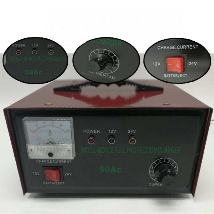 ЗАРЯДНО ЗА АКУМУЛАТОР 50А 12/24v