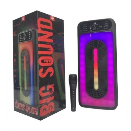 KTS-1555 Караоке тонколона – 2×4” говорителя + микрофон, LED, FM, Bluetooth KTS-1555 Караоке тонколона – 2×4” говорителя + микрофон, LED, FM, Bluetooth