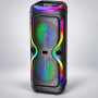 Караоке тонколона Brodu BTS-2147 с 2 говорителя по 12", 300 W PMPO, безжичен микрофон, RGB светлини, Bluetooth 5.0 и TWS Караоке тонколона Brodu BTS-2147 с 2 говорителя по 12", 300 W PMPO, безжичен микрофон, RGB светлини, Bluetooth 5.0 и TWS
