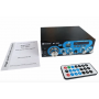 Домашен блутут аудио усилвател BT-502 - USB,FM,TFT,BLT, 2x30W, 220VAC Домашен блутут аудио усилвател BT-502 - USB,FM,TFT,BLT, 2x30W, 220VAC