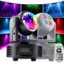 Двустранен диско прожектор Moving Head mini с 4 диода Двустранен диско прожектор Moving Head mini с 4 диода
