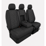 Комплект 2+1 Тапицерия за MERCEDES SPRINTER W906 2006-2018 – Текстил, Черна с бял шев, 8 части Комплект 2+1 Тапицерия за MERCEDES SPRINTER W906 2006-2018 – Текстил, Черна с бял шев, 8 части