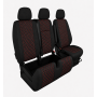 Комплект 2+1 Тапицерия за MERCEDES SPRINTER W906 2006-2018 – Текстил, Черна с червен шев, 8 части Комплект 2+1 Тапицерия за MERCEDES SPRINTER W906 2006-2018 – Текстил, Черна с червен шев, 8 части