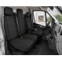 Комплект 2+1 Тапицерия за RENAULT MASTER III 2010-2019 – Текстил, Черна с бял шев, 6 части Комплект 2+1 Тапицерия за RENAULT MASTER III 2010-2019 – Текстил, Черна с бял шев, 6 части