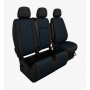 Комплект 2+1 Тапицерия за MERCEDES SPRINTER W906 2006-2018 – Текстил, Черна със син шев, 8 части Комплект 2+1 Тапицерия за MERCEDES SPRINTER W906 2006-2018 – Текстил, Черна със син шев, 8 части
