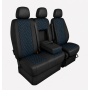 Комплект 2+1 Тапицерия за MERCEDES SPRINTER W906 2006-2018 – Еко кожа, Черна със син шев, 8 части Комплект 2+1 Тапицерия за MERCEDES SPRINTER W906 2006-2018 – Еко кожа, Черна със син шев, 8 части