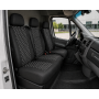 Комплект 2+1 Тапицерия за MERCEDES SPRINTER W906 2006-2018 – Еко кожа, Черна с бял шев, 8 части Комплект 2+1 Тапицерия за MERCEDES SPRINTER W906 2006-2018 – Еко кожа, Черна с бял шев, 8 части