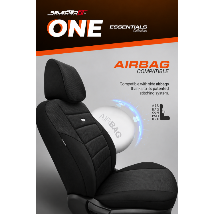 Комплект Тапицерия SelectedFit One Design by OTOM текстил – Черна, за Предни и Задни Седалки Комплект Тапицерия SelectedFit One Design by OTOM текстил – Черна, за Предни и Задни Седалки