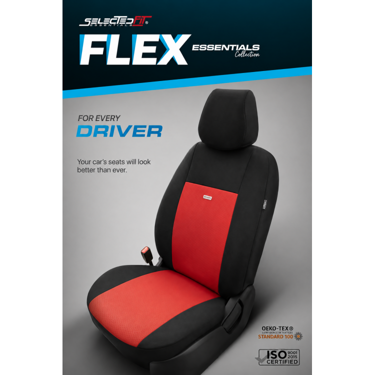 Комплект Тапицерия SelectedFit Flex Design by OTOM текстил – Черно-Червена, за Предни и Задни Седалки Комплект Тапицерия SelectedFit Flex Design by OTOM текстил – Черно-Червена, за Предни и Задни Седалки