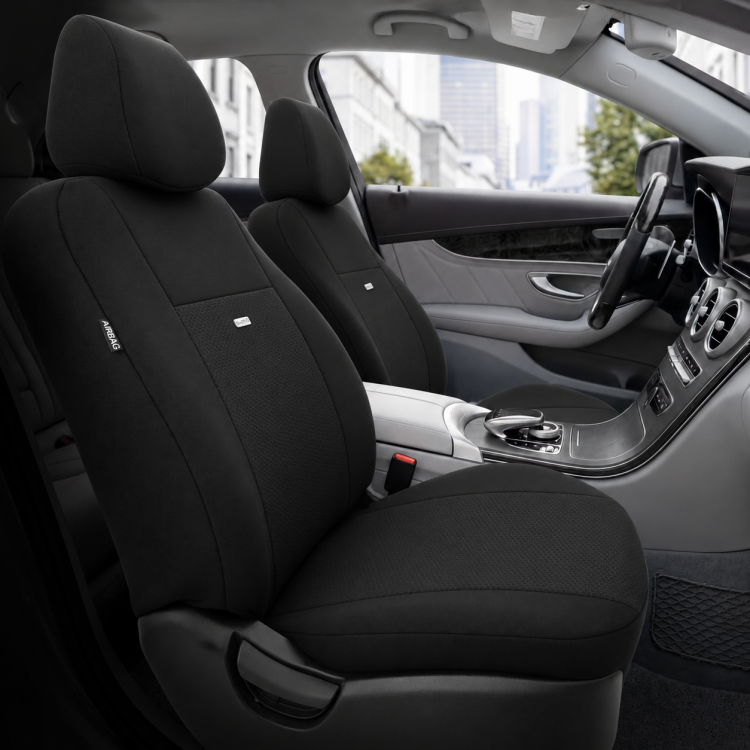 Комплект Тапицерия SelectedFit Flex Design by OTOM текстил – Черна, за Предни и Задни Седалки