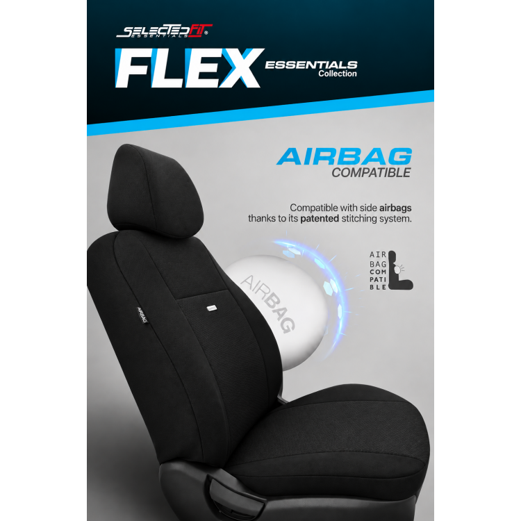 Комплект Тапицерия SelectedFit Flex Design by OTOM текстил – Черна, за Предни и Задни Седалки