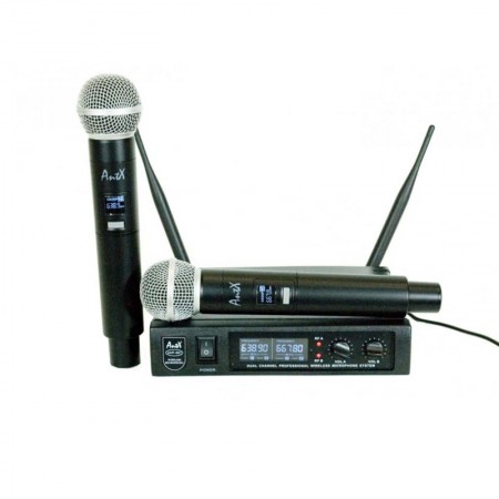 МИКРОФОН БЕЗЖИЧЕН ДВОЕН ПРОФЕСИОНАЛЕН ANTX UHF301