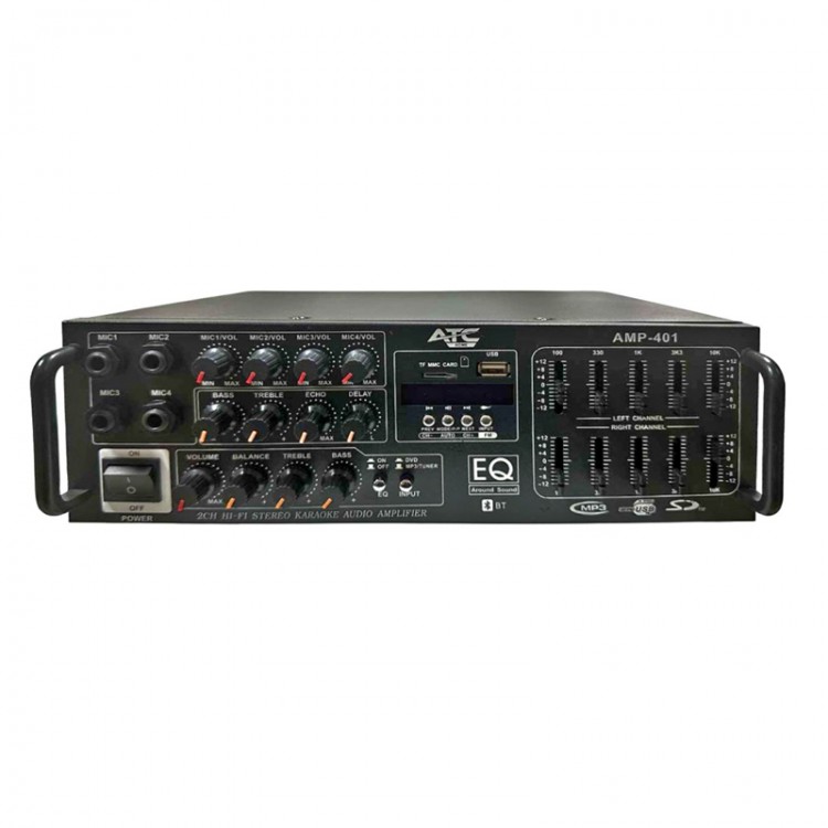 УСИЛВАТЕЛ С ТУНЕР USB/MP3 БЛУТУТ 2X100W AMP-401 ATC УСИЛВАТЕЛ С ТУНЕР USB/MP3 БЛУТУТ 2X100W AMP-401 ATC