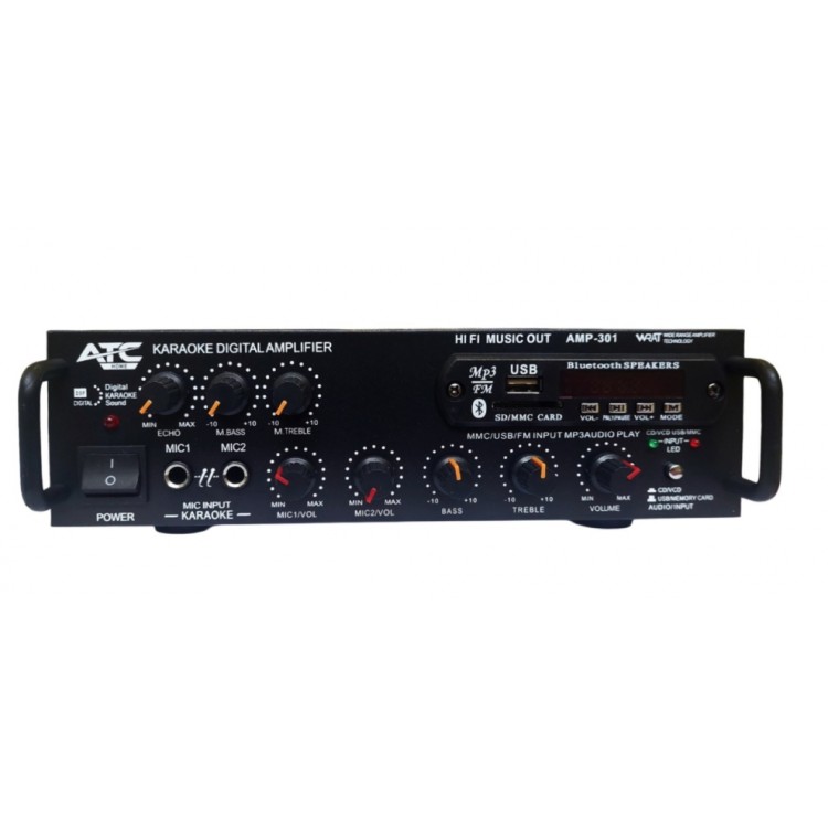 УСИЛВАТЕЛ С ТУНЕР USB/MP3 БЛУТУТ 2X25W AMP-301 ATC УСИЛВАТЕЛ С ТУНЕР USB/MP3 БЛУТУТ 2X25W AMP-301 ATC