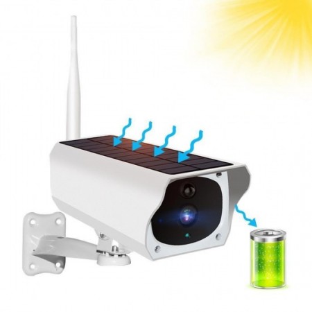 СОЛАРНА ВОДОУСТОЙЧИВА WIFI КАМЕРА FULL HD БЕЗЖИЧНА, БЕЗКАБЕЛНА, ВЪНШЕН МОНТАЖ