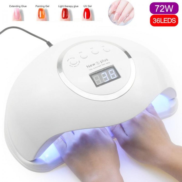 ПРОФЕСИОНАЛНА UV LED ЛАМПА ЗА МАНИКЮР 72W NEW 5 PLUS ПРОФЕСИОНАЛНА UV LED ЛАМПА ЗА МАНИКЮР 72W NEW 5 PLUS