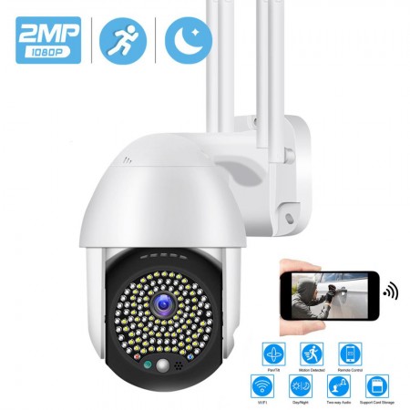 ВОДОУСТОЙЧИВА  ВЪРТЯЩА КАМЕРА WIFI FULL HD 1080p 68 LED 320°