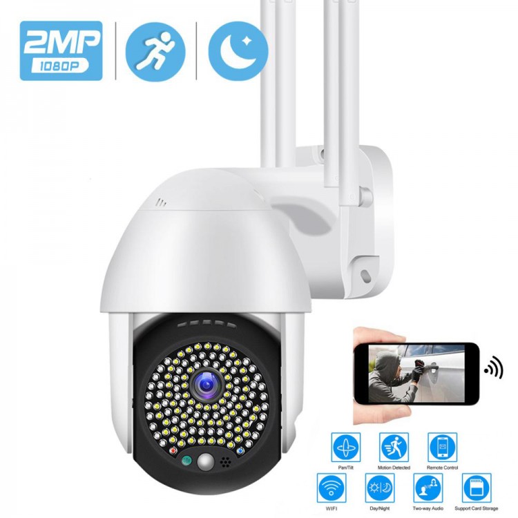 ВОДОУСТОЙЧИВА ВЪРТЯЩА КАМЕРА WIFI FULL HD 1080p 68 LED 320° ВОДОУСТОЙЧИВА ВЪРТЯЩА КАМЕРА WIFI FULL HD 1080p 68 LED 320°