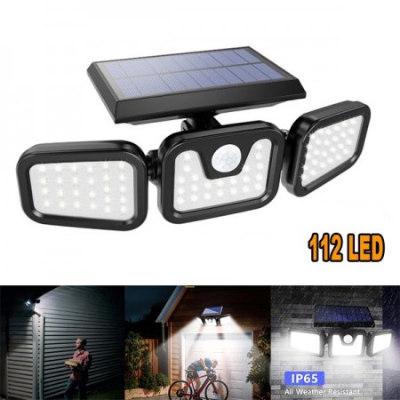 2 Броя Соларна LED лампа с 112 диода 2 Броя Соларна LED лампа с 112 диода