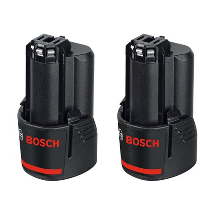 Bosch Батерия акумулаторна Li-Ion със зарядно устройство 12 V, 3 Ah, 2 бр., GBA 12 V Bosch Батерия акумулаторна Li-Ion със зарядно устройство 12 V, 3 Ah, 2 бр., GBA 12 V