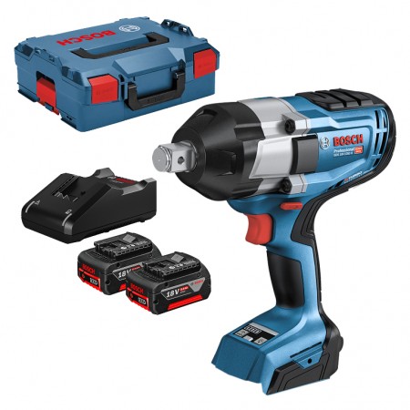 Bosch Гайковерт акумулаторен ударен 18 V, 5 Ah, 1050 Nm, 3/4", GDS 18V-1050 H