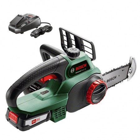 Bosch Трион верижен акумулаторен с батерия и зарядно, 18 V, 2.5 Ah, 20 см, 3/8 ", 1.1 мм, UniversalChain 18