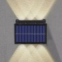 Соларна стенна лампа с 6 LED панела отгоре Соларна стенна лампа с 6 LED панела отгоре