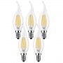 5 БРОЯ ДИМИРУЕМА LED FILAMENT ЛАМПА FLAME 5W E14 2700K 5 БРОЯ ДИМИРУЕМА LED FILAMENT ЛАМПА FLAME 5W E14 2700K