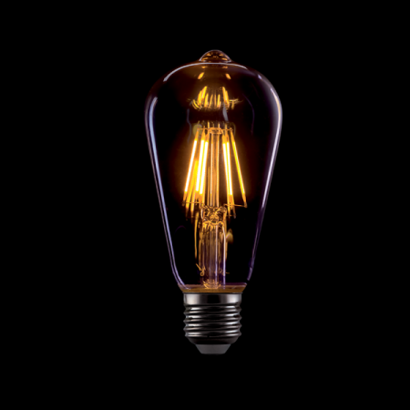 4 БРОЯ LED ВИНТИДЖ ЛАМПА ДИМИРУЕМА ST64-8W E27 2800-3200K