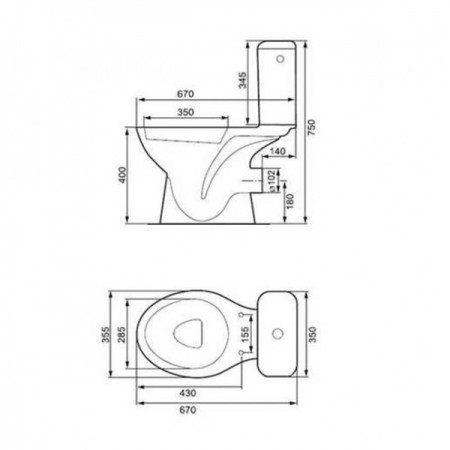 Моноблок Мито TK002-005 задно оттичане Моноблок Мито TK002-005 задно оттичане