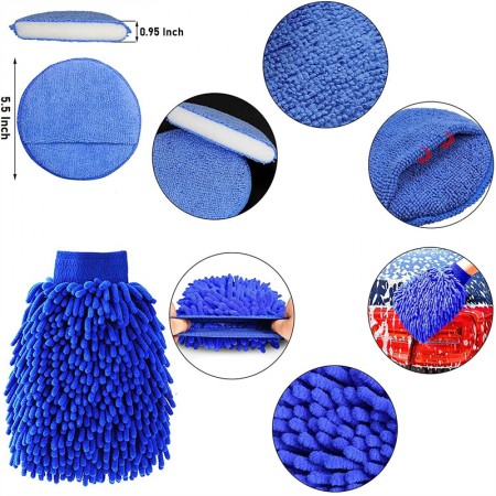 Комплект за почистване на автмобил, 20 Части Комплект за почистване на автмобил, 20 Части