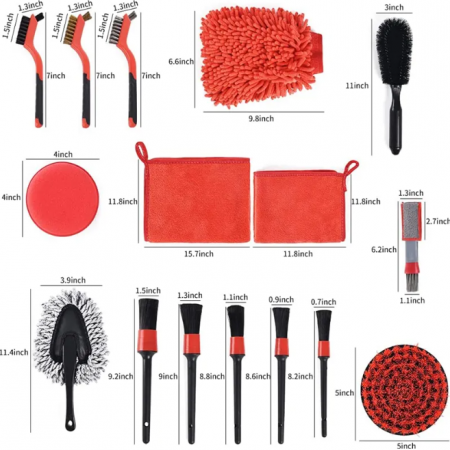 Компелкт за почистване на автомобил, 19 части Компелкт за почистване на автомобил, 19 части