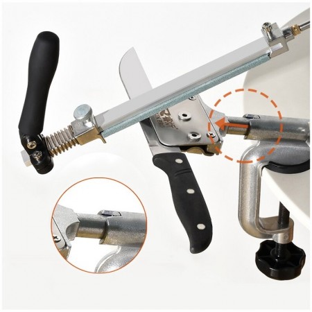 Професионално точило за ножове с фиксиран ъгъл на заточване в комплект с абразиви 120, 320, 600, 1500 точило