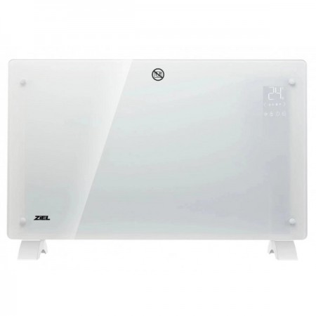 Конвектор със стъклен панел Ziel GPH-20EAW, WiFi, бял