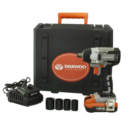 Акумулаторен гайковерт DAEWOO DALIW-18-1BKC UNI-BAT, 20 V