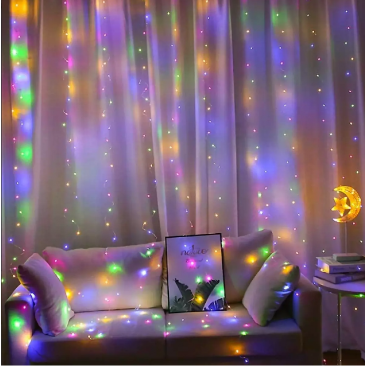 Коледна светлинна завеса с дистанционно 3X3 m Коледна светлинна завеса с дистанционно 3X3 m