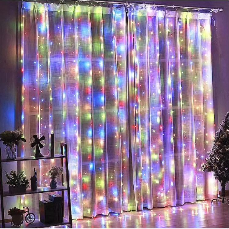 Коледна светлинна завеса с дистанционно 3X3 m Коледна светлинна завеса с дистанционно 3X3 m