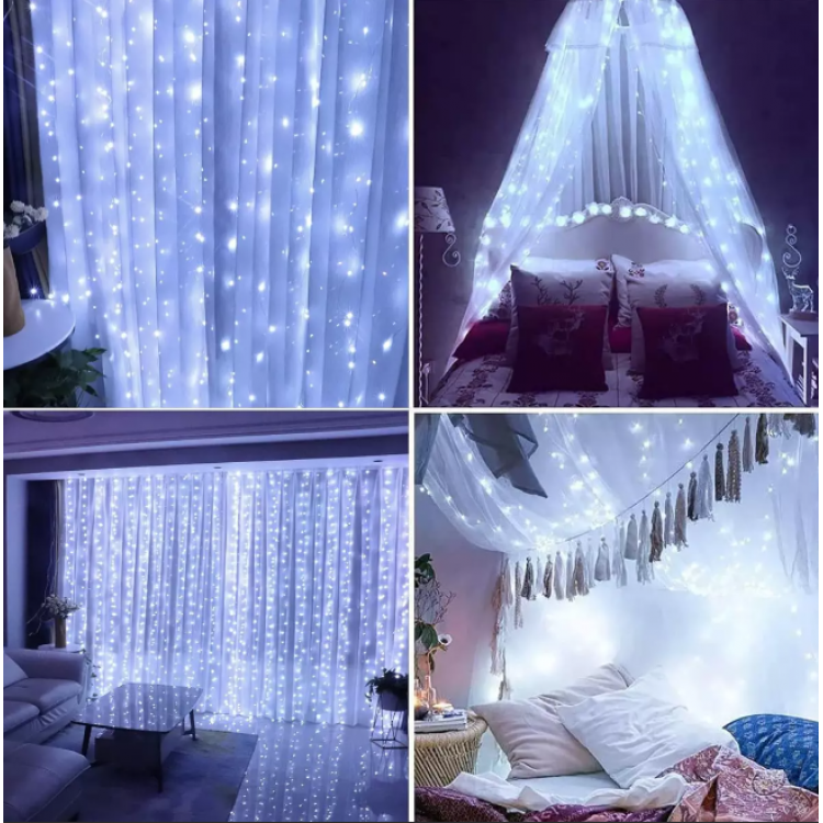 Коледна светлинна завеса с дистанционно 3X3 m Коледна светлинна завеса с дистанционно 3X3 m