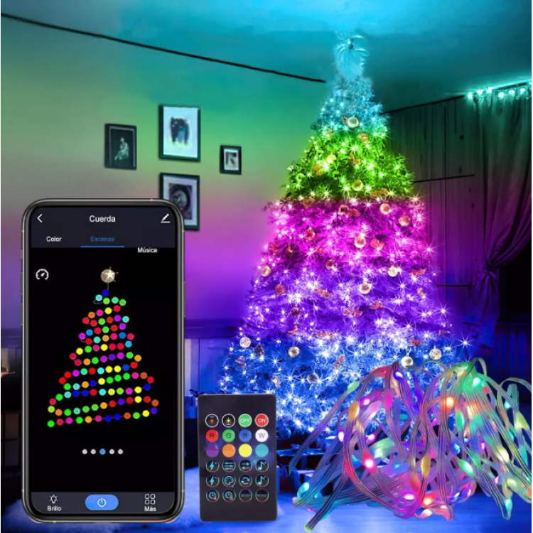 Светлини за елха с Bluetooth LED Светлини за елха с Bluetooth LED
