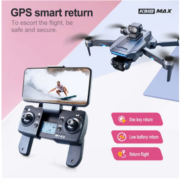 Професионален сгъваем дрон K918 max professional сензор за препятствия Професионален сгъваем дрон K918 max professional сензор за препятствия