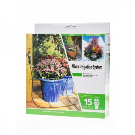 Комплект капково поливане за 15 саксии