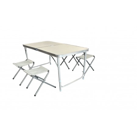 Сгъваема маса за къмпинг и 4 стола