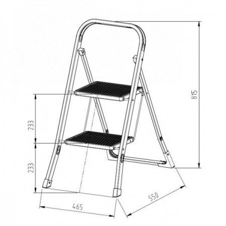 Стълба домакинска 2 стъпала метална Стълба домакинска 2 стъпала метална