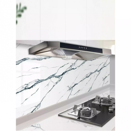 Самозалепващо фолио-бял мрамор с черни линии Самозалепващо фолио-бял мрамор с черни линии