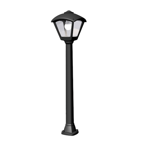 DARIO 250 LED ГРАДИНСКИ СТЪЛБ 8.5W CCT IP55 ЧЕРЕН-ПРОЗРАЧЕН