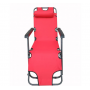 Сгъваем къмпинг T4001 3-позиционен стол с възглавница, 153х60х80см червен