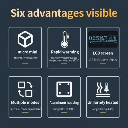 Мини нагревателна маса с термостат за запояване