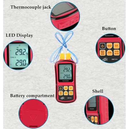 Професионален термометър с цифрова термодвойка